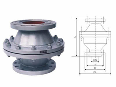 LFGZW-1防爆燃型管道阻火器