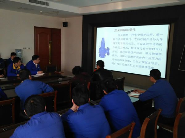 在魯泰紡織集團(tuán)舉行安全閥知識學(xué)習(xí)班